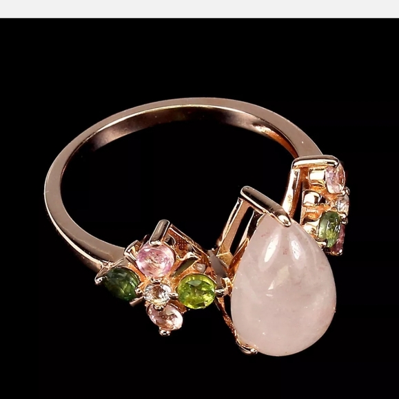 Morganite Pear cut Rose Gold Ring - Picture 6 of 12